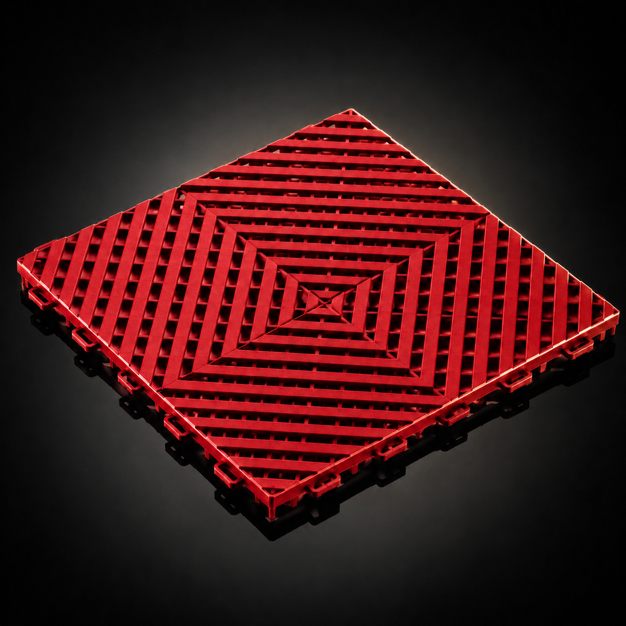 Loseta de garaje CorsaLux Grid en rojo competición