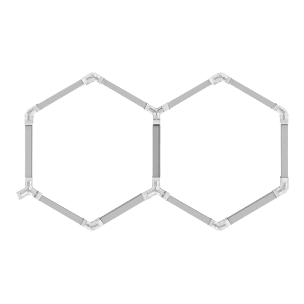 Luminaria LED hexagonal CorsaLux Hexa Pro HM-2, 2 hexágonos, 1630 × 940 mm